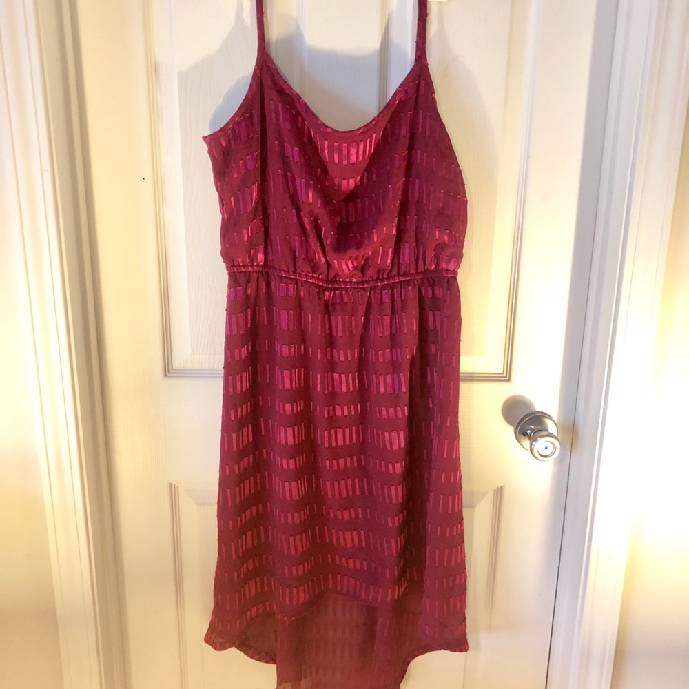 LOFT Crimson high low dress